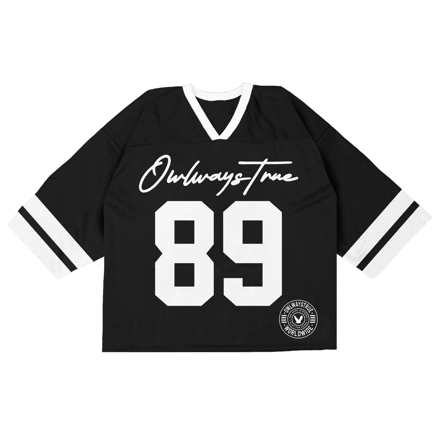 Crop Mesh Jersey Blk/Wht